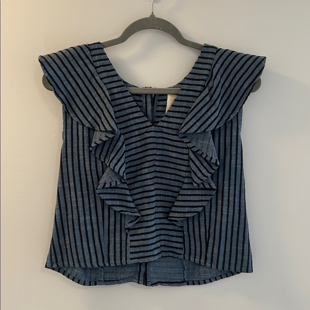 Ace & Jig Striped Ruffle Sleeve Top